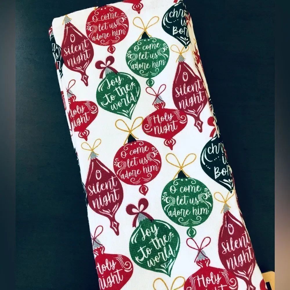 Christmas Ornaments Kitchen Dish Towels Set